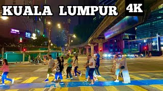 The Night Life Of The Colorful City Kuala Lumpur Malaysia 4K Night Drive [upl. by Weinert939]