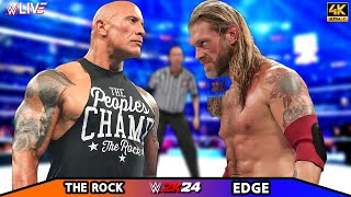 The Rock vs Edge  No Holds Barred Match  NO WAY OUT 2024  WWE Nov 112024 [upl. by Vanna]