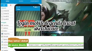 cara membuat login mobile legends lewat sketchware RUN MLBB [upl. by Anica]