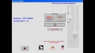 Ostwald Viscometer Virtual Simulation [upl. by Ayotal]