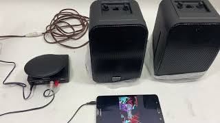 RECOTON W440 WIRELESS DELUXE STEREO SPEAKER SYSTEM Test [upl. by Odlanir]