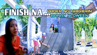 🇵🇭FINISH PALITADA NG PADER SA HARAP NG BAHAY NI GWEEN [upl. by Ssalguod864]