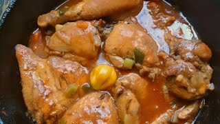 Jamaican Style Fricasse Chicken Fry and Cook Down Chicken Stew Chicken [upl. by Colene]