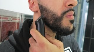 BEARD STYLES FOR BALD MEN TRIMMING Down A Full Beard Using An Electric Trimmer Goatee Style [upl. by Ylliw769]