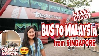 CHEAP BUS FROM SINGAPORE TO MALAYSIA  Best AIRBNB in Malaysia [upl. by Slade229]