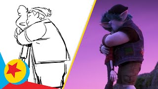 Barley and Dad Reunite from Onward  Pixar Side by Side [upl. by Cirek]