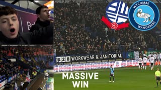 BOLTON PICK UP MASSIVE 3 POINTS VS WYCOMBE  BOLTON 21 WYCOMBE WANDERERS  BWFC V WWFC [upl. by Petty]