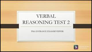 PMA ENTRANCE EXAM REVIEWER 2021  VERBAL REASONING TEST 2  TOPIC NA HINDI NAWAWALA SA EXAM  PMAEE [upl. by Cyndia243]