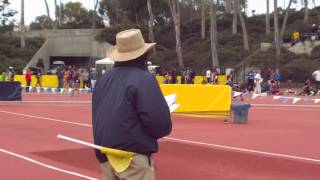 Womens javelin throw in slow motion  2015 Triton Invitational at UCSD [upl. by Narot19]