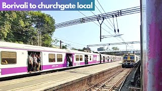 Borivali to churchgate  mumbai local train  mumbai local slow [upl. by Tena899]