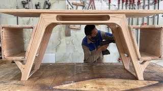 Ingenious Woodworking and Design Ideas  Build a Desk with Dramatic and Unique Moments [upl. by Perren663]