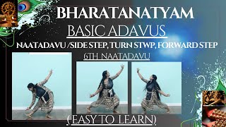 Bharatanatyam basic steps 6th Naatadavu Side step turn step forward step beginner’s  NSPAA [upl. by Neila690]