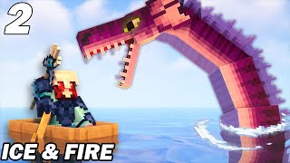 Je combats les monstrueux serpents de mer  Minecraft Ice amp Fire EP2 [upl. by Flossy]