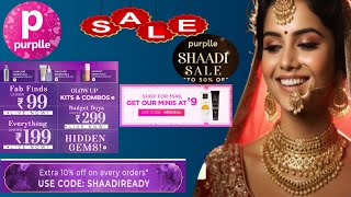 Purplle Sadi Sale  Purplle Sale Today  Purplle [upl. by Duff454]