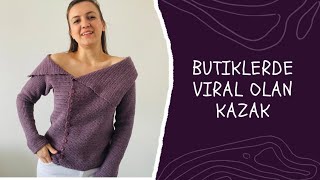 Butiklerde Viral Olan Tığ İşi Kazak [upl. by Acinomad]