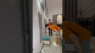 Chair Challenge Impossible For Man🤔 challenge couplecomedy funny love comedy couplefacts [upl. by Thamora]