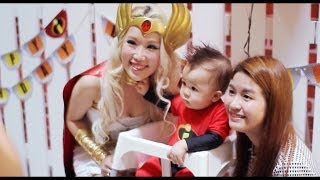 Xiaxues Baby Dashiel Sayre Dash 1st Birthday with Instaprint Singapore  Live Instagram printing [upl. by Enilemme]