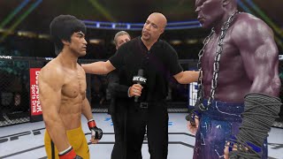 Bruce Lee vs Titan Atlas  EA Sports UFC 4  Epic Fight 🔥🐲 [upl. by Flosi]