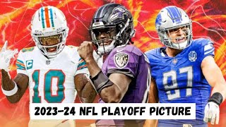 202324 NFL Playoff picture bracket  Whos clinching a playoff spot today [upl. by Aiksa]