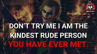 Most Realistic And Powerful Joker Quotes  Attitude Quotes  Badass Quotes [upl. by Eeliab328]