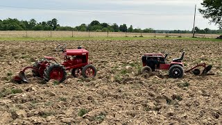 Wheel Horse Garden Tractor Plow Day Featuring 1955 Ride Away Senior Somewhere in Southern Indiana [upl. by Frey]