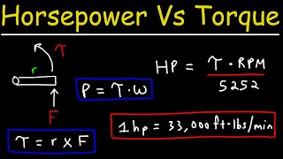 Torque Vs Horsepower Explained  Automotive Car Engines amp Physics [upl. by Hildegard989]