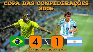 Copa das Confederações 2005  Brasil 4 x 1 Argentina [upl. by Tut376]