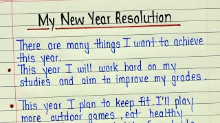 My new year resolution 2024 essay  New year resolution 2024  How to make new year resolution [upl. by Sinnel657]