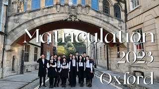 Oxford Matriculation 2023 Vlog 🎓 Im officially an Oxford student [upl. by Sathrum]