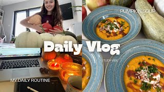 DAILY VLOG  study vibe produktywność pumpkin soup motywacja [upl. by Sedberry]