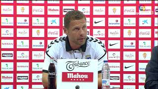 Rueda de prensa de Curro Torres tras el Sporting de Gijón vs Lorca FC 10 [upl. by Yrrab]