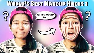 WORLD’S BEST MAKEUP HACKS 2  PARODY [upl. by Asaret739]