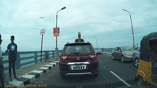 Drive over Pamban Bridge amp Entry in to Rameswaram Town  Uncut Video [upl. by Aisatsan]