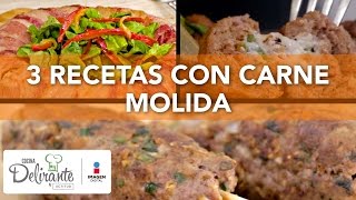 3 recetas con carne molida  Cocina Delirante [upl. by Ellennoj666]