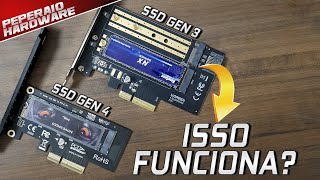 Sem slot para um novo SSD M2 Eis a solução Adaptador M2 para PCI Express baratinho [upl. by Debor900]