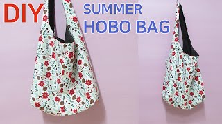 DIY Summer hobo bagHobo bag tutorial여름 호보백만들기가볍고 예쁜 여름가방 만들기jsdaily [upl. by Eben832]