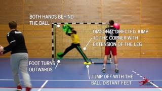 Handball Goalkeeper Training  How to hold upper corner shots [upl. by Einegue]