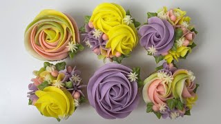 EASY Buttercream Flower Cupcakes for Beginners [upl. by Nnodnarb912]