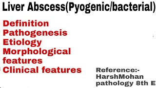 Pyogenic Liver abscess  Bacterial Liver abscess [upl. by Dlarej]