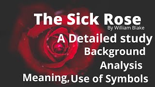 The Sick Rose by William Blake Class XI WBCHSE Meaning amp Analysis [upl. by Eidnim882]