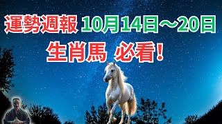 命理測算：屬馬人一週運勢（10月14日至20日），內含吉凶日，一定要看！ 生肖馬2024年運程 生肖馬2024年運勢 屬馬人2024年運程 屬馬人2024年運勢 [upl. by Akehs845]