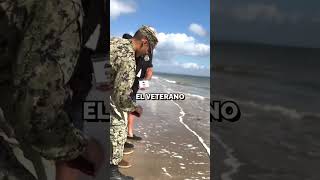 El regreso de un veterano de la Segunda Guerra Mundial a Normandía 🥺❤️ shorts curiosidades amor [upl. by Roderick992]