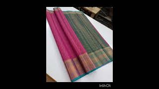 🌠📌kanchipuram brocade saree 🥻super soft material😍rich contrast pallu and blouse 8248658841 whatsapp [upl. by Nirrak345]