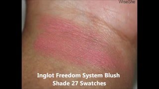 8 Inglot Blushes Swatches [upl. by Barbabra]