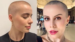 Buzz Cut Women Buzzcut Girl Women Headshave Female Headshave Head Shave Girl [upl. by Enahpad]