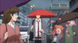 Gekkan Shoujo Nozakikun  sharing an umbrella [upl. by Durrace950]