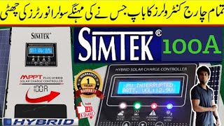 SImtek  MPPT HYBRID  SOLAR CHARGE CONTROLLER 100A [upl. by Artimas525]