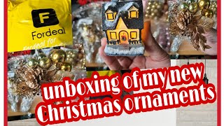 unboxing my new christmas ornamets for my little christmas tree lucille realitytv [upl. by Atteynek]