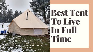 Best Tent To Live In Full Time – Year Round Living 2024 [upl. by Eillib320]