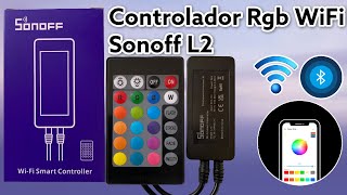 Como Configurar Controlador Rgb Sonoff L2 Compatível com Fita Led Rgb 5050 e 3528  App EWeLink [upl. by Bo616]